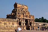 The great Chola temples of Tamil Nadu - The Brihadishwara Temple of Thanjavur. The second (inner) entrance gopura. 